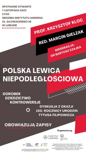 Zapraszamy na spotkanie o polskiej lewicy niepodległościowej!